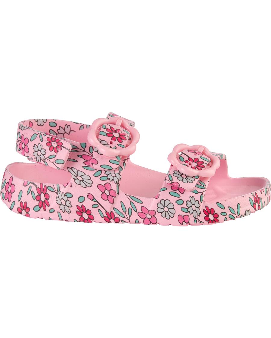 Bedrukte badslippers roze bedrukt