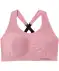 Biustonosz sportowy ze skrzyżowanymi ramiączkami pudrowy róż