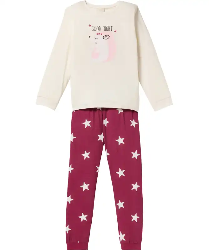 Pyjama mit kleiner Stickerei