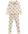 Pyjama mit Allover-Print creme