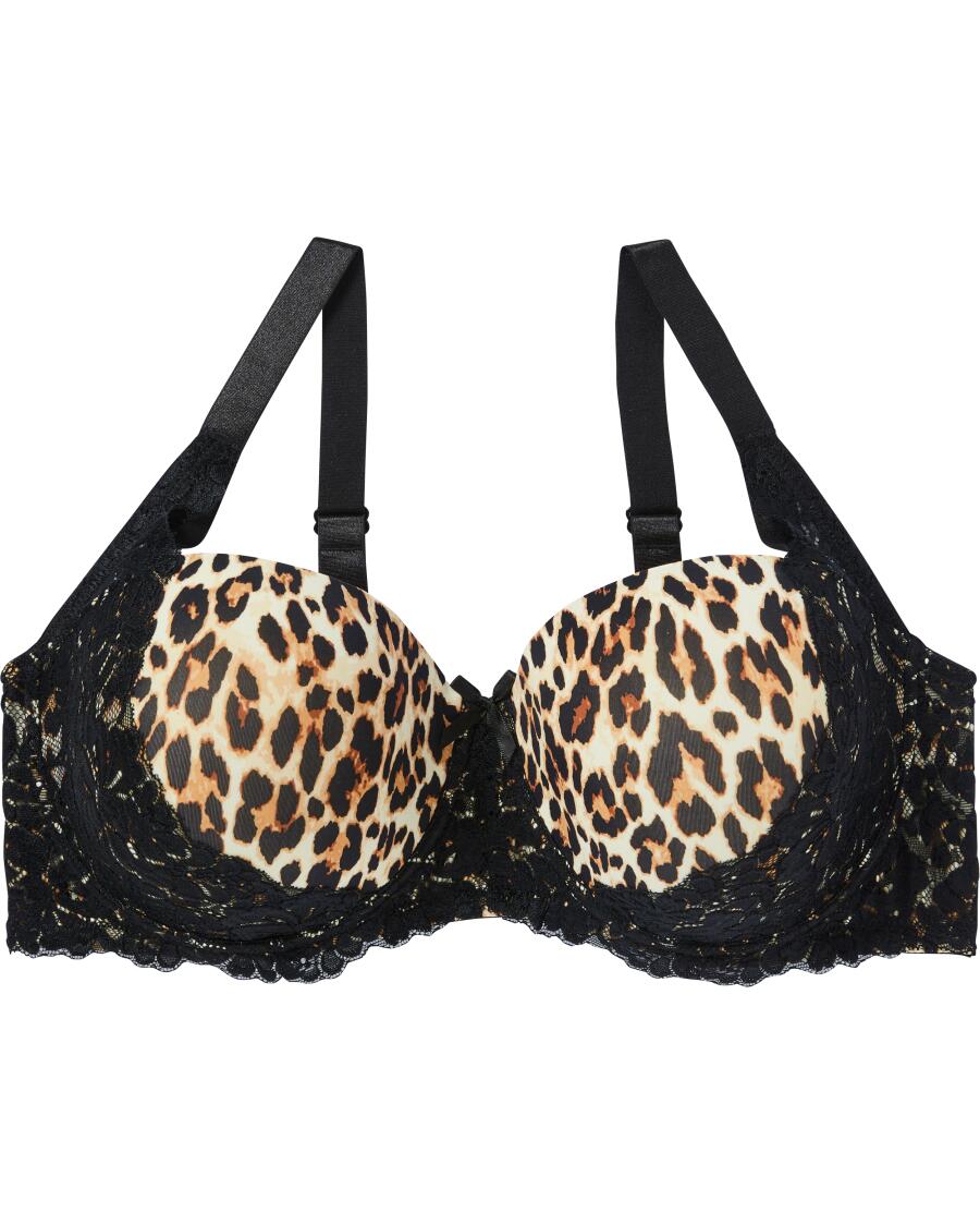 BH mit Spitze Leopardendruck
