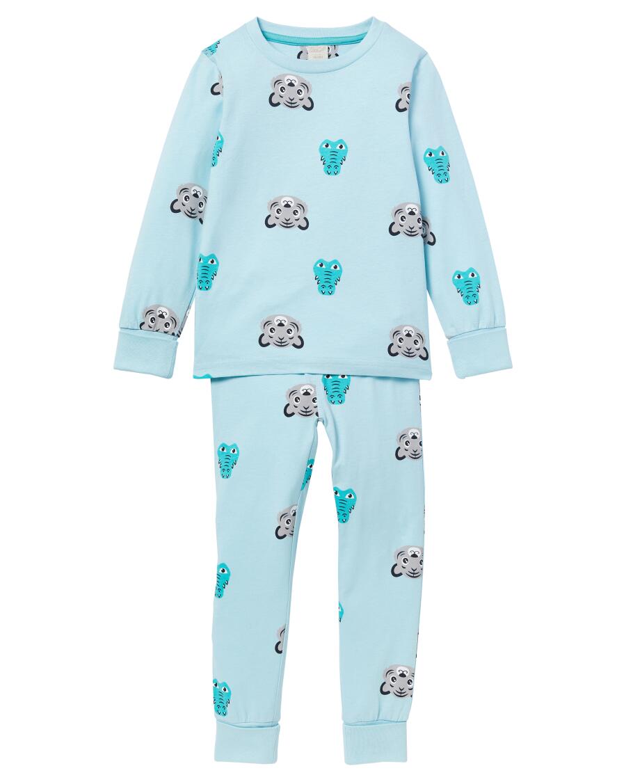 Pyjama mit Allover-Print türkis