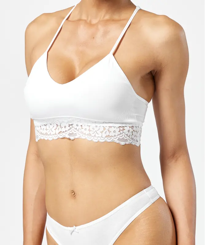 Weißes Bustier