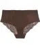Slip mit Spitzendetails dunkelbraun