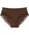 Panty mit Spitze dunkelbraun