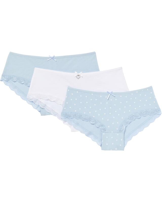 Hipster briefs with lace for women, light blue (KiK Pantys mit Spitze (hellblau)) — KiK, authentic German product in Morocco