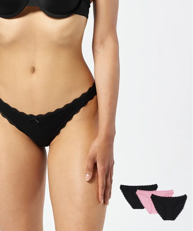 Slips mit Spitzenkanten