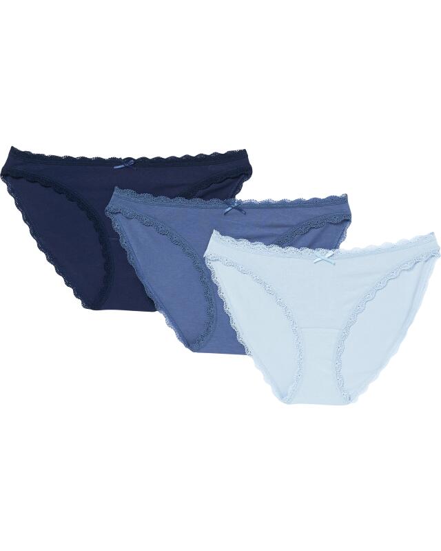سراويل داخلية بحواف من الدانتيل للنساء، أزرق جينز (KiK Slips mit Spitzenkanten (Jeansblau)) — KiK, منتج ألماني أصلي في المغرب