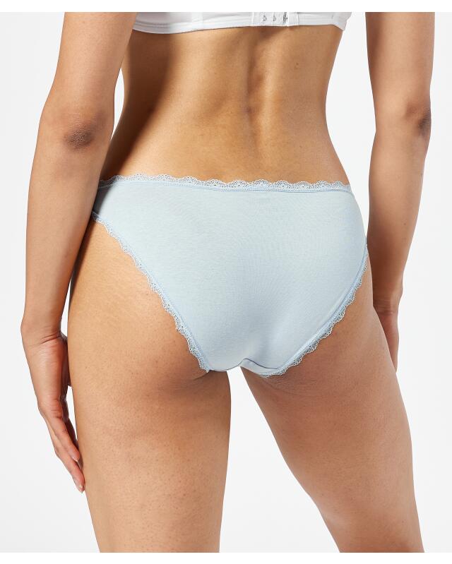 سراويل داخلية بحواف من الدانتيل للنساء، أزرق جينز (KiK Slips mit Spitzenkanten (Jeansblau)) — KiK, منتج ألماني أصلي في المغرب
