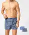 Karierte Boxershorts blau