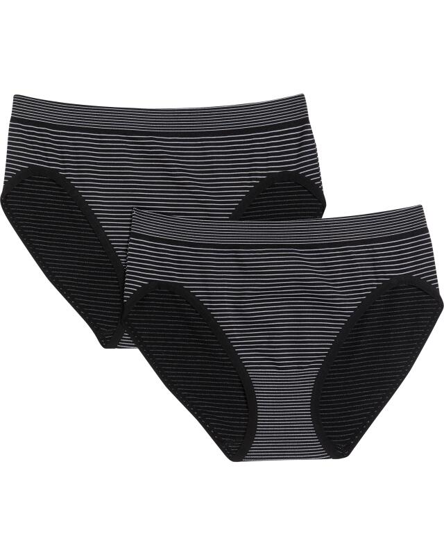 سراويل داخلية مخططة للنساء، أسود مخطط (KiK Slips mit Streifen (schwarz gestreift)) — KiK, منتج ألماني أصلي في المغرب