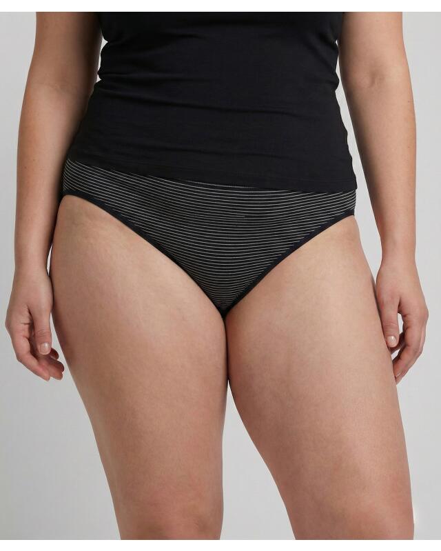 سراويل داخلية مخططة للنساء، أسود مخطط (KiK Slips mit Streifen (schwarz gestreift)) — KiK, منتج ألماني أصلي في المغرب