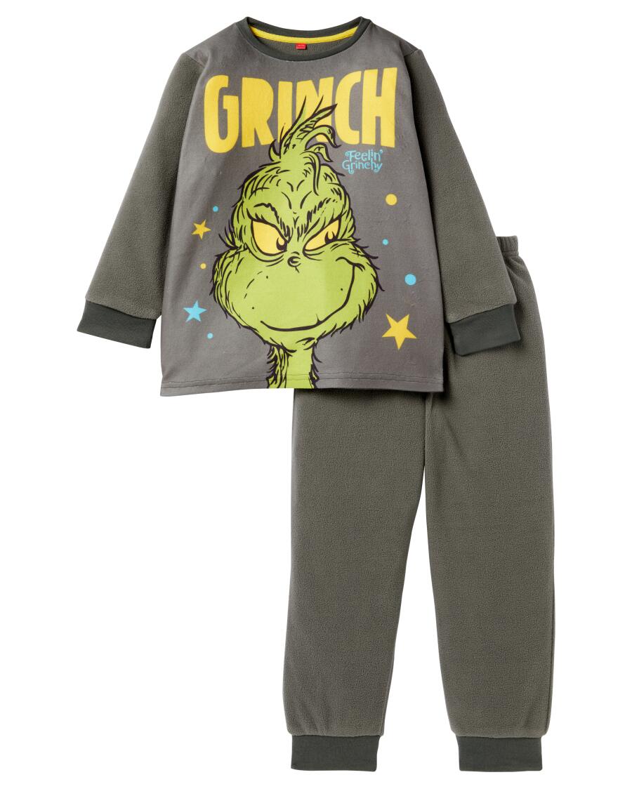 The Grinch Fleece-Pyjama grau