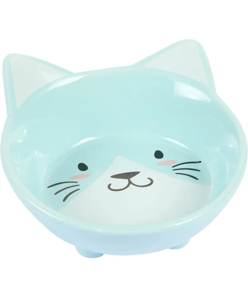 Futternapf fr Katzen, hellblau