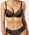 Push-up-BH mit Spitze dunkelbraun