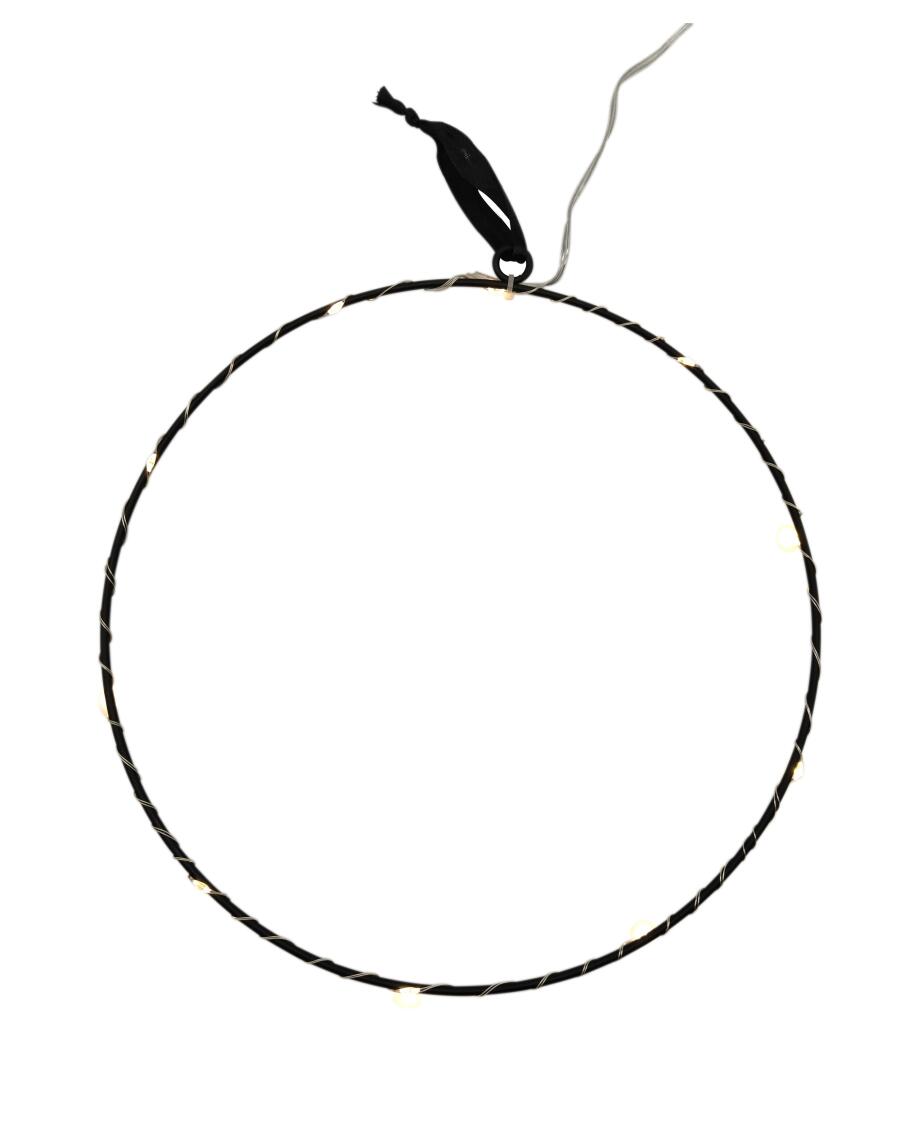 LED cirkel Kerst zwart
