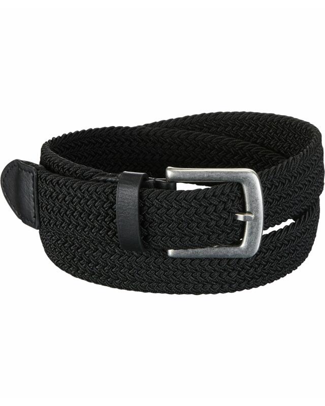 Ceinture effet tressé homme, noir — KiK, produit allemand authentique au Maroc