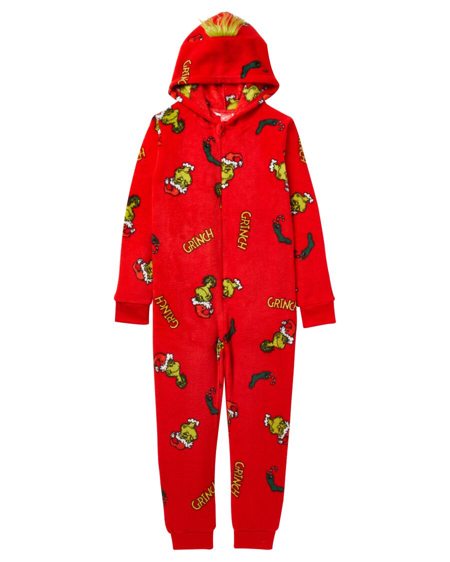 Lizenz Fleece-Jumpsuit rot