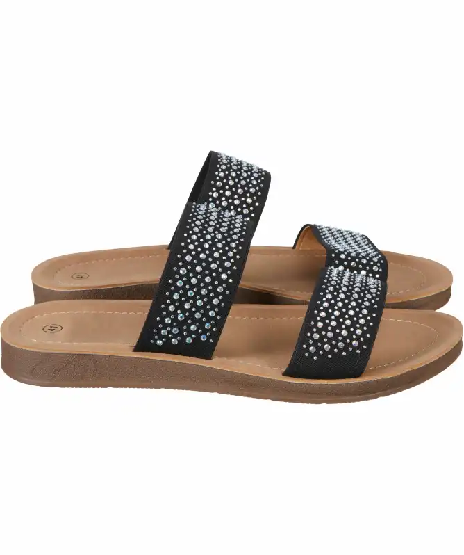 Sandalen met strassteentjes