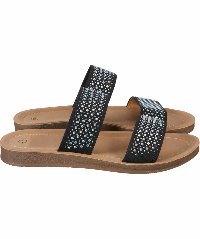 Sandalen met strassteentjes