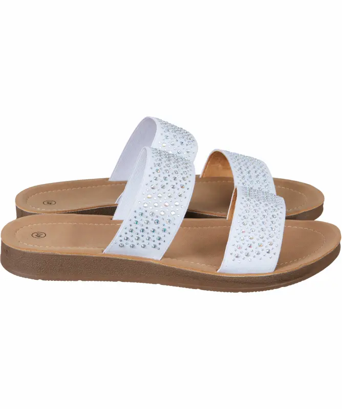 Sandalen mit Strasssteinen