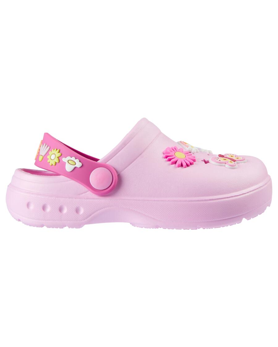 Clogs s aplikacemi růžová