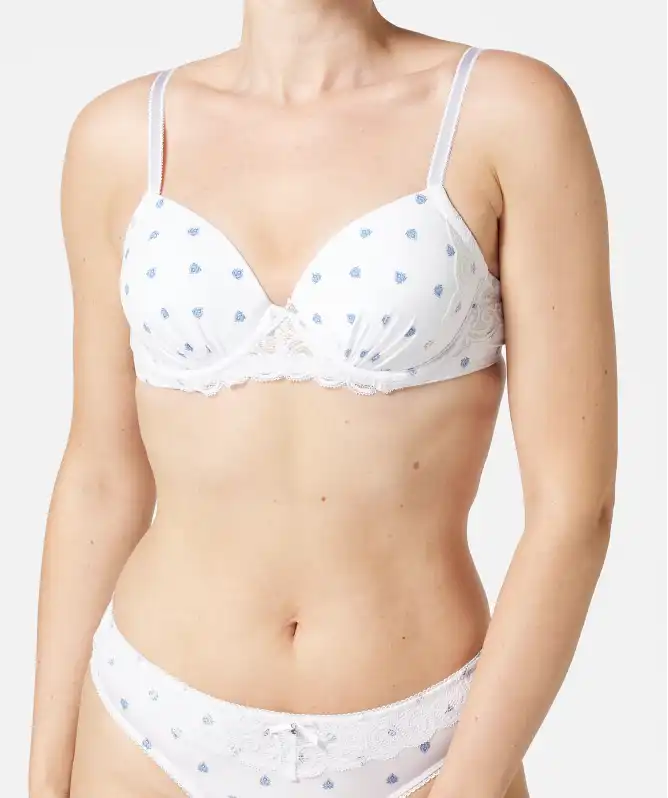 BH met blauw patroon