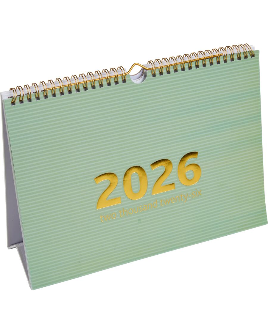 Tisch-Familienkalender 2026 dunkelgrün