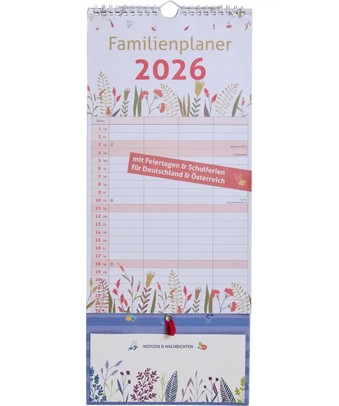 Familien-Wandkalender 2026