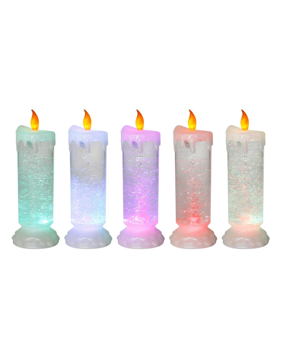 Świąteczna świeca LED zmiana koloru, ok. 24 cm