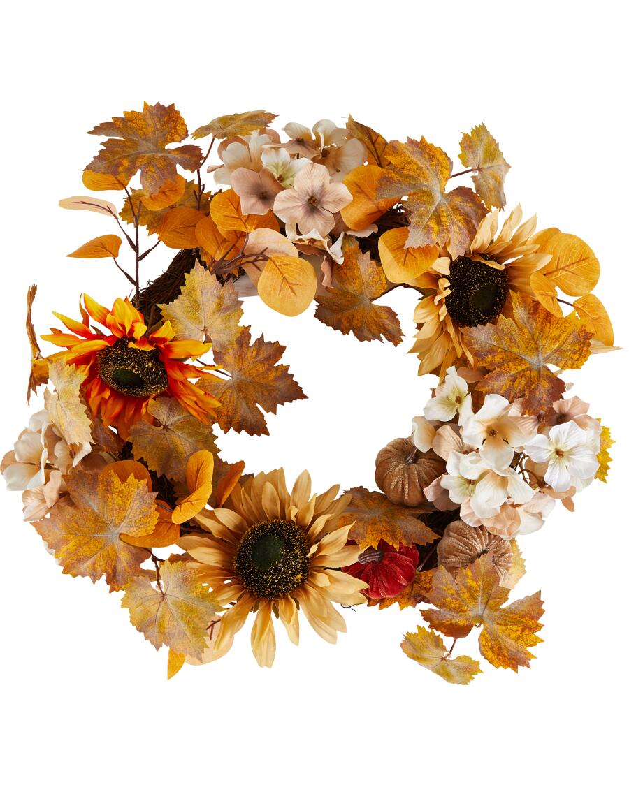 Rattankranz Herbst orange