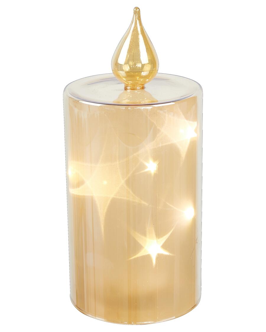 LED-Glaskerze Weihnachten gold