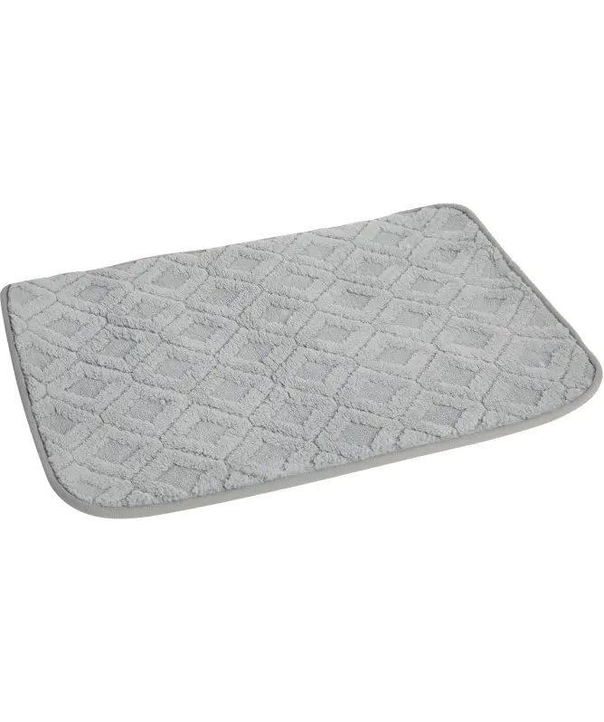 Fleece badmat in ruitpatroon