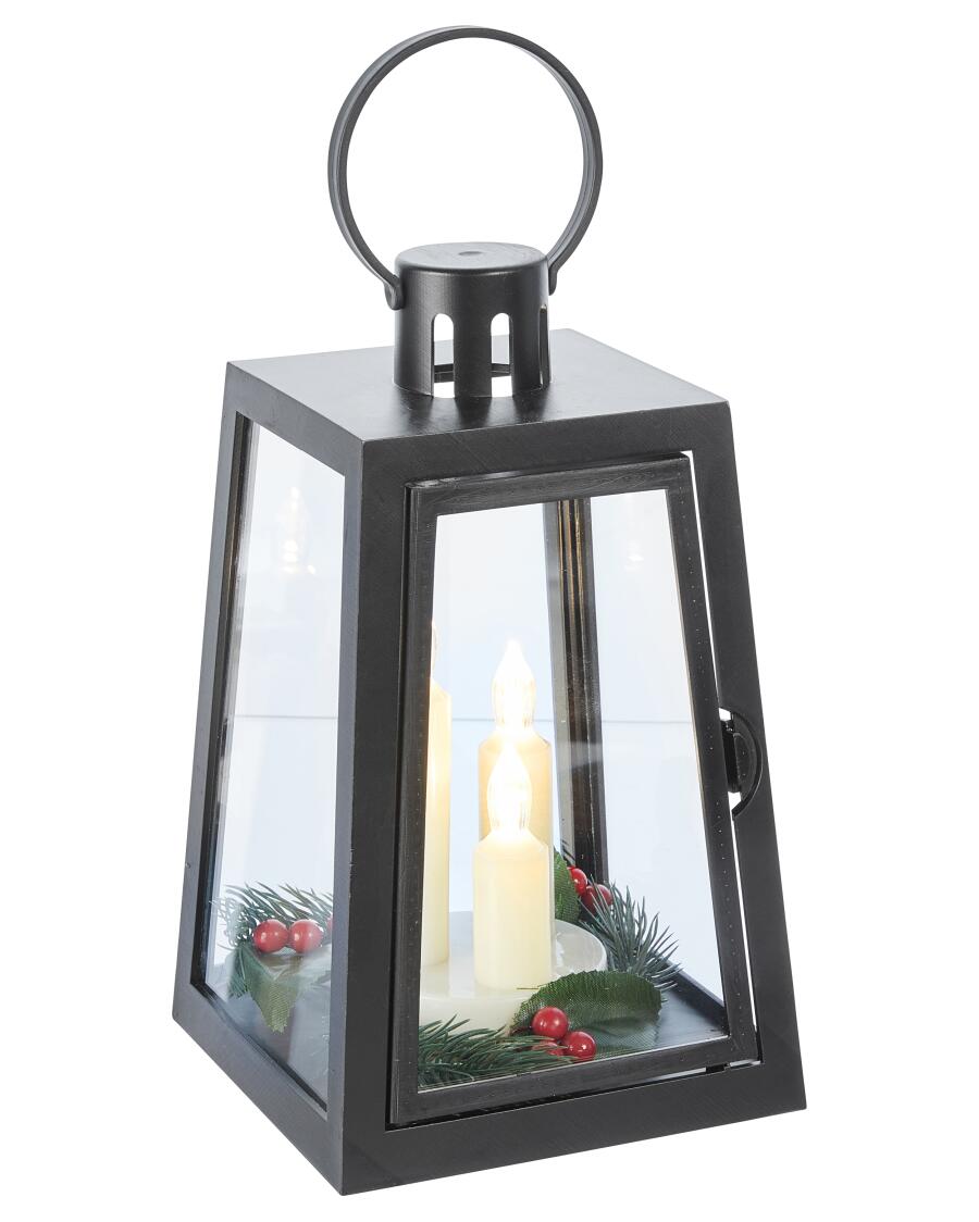Świąteczna latarnia LED ok. 14 x 30 cm