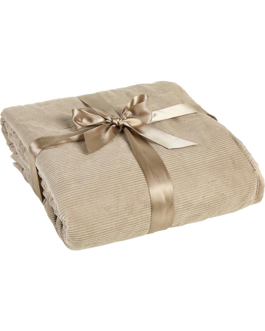 Tagesdecke Cord Beige