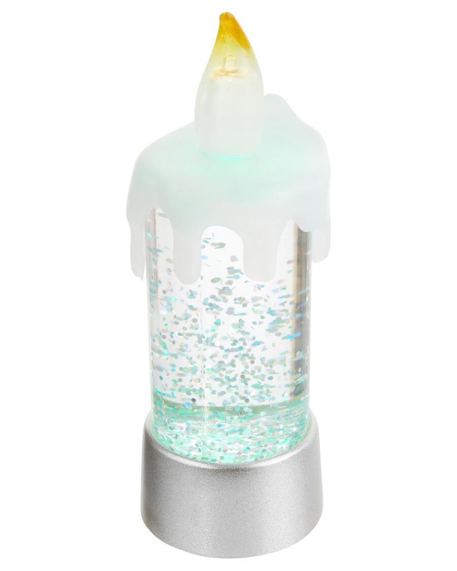 LED-Kerze Weihnachten silber