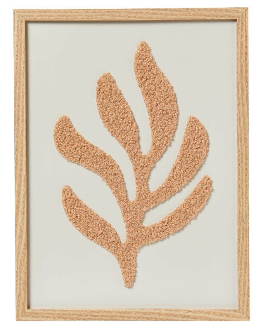 Wandbild Teddyfell Beige