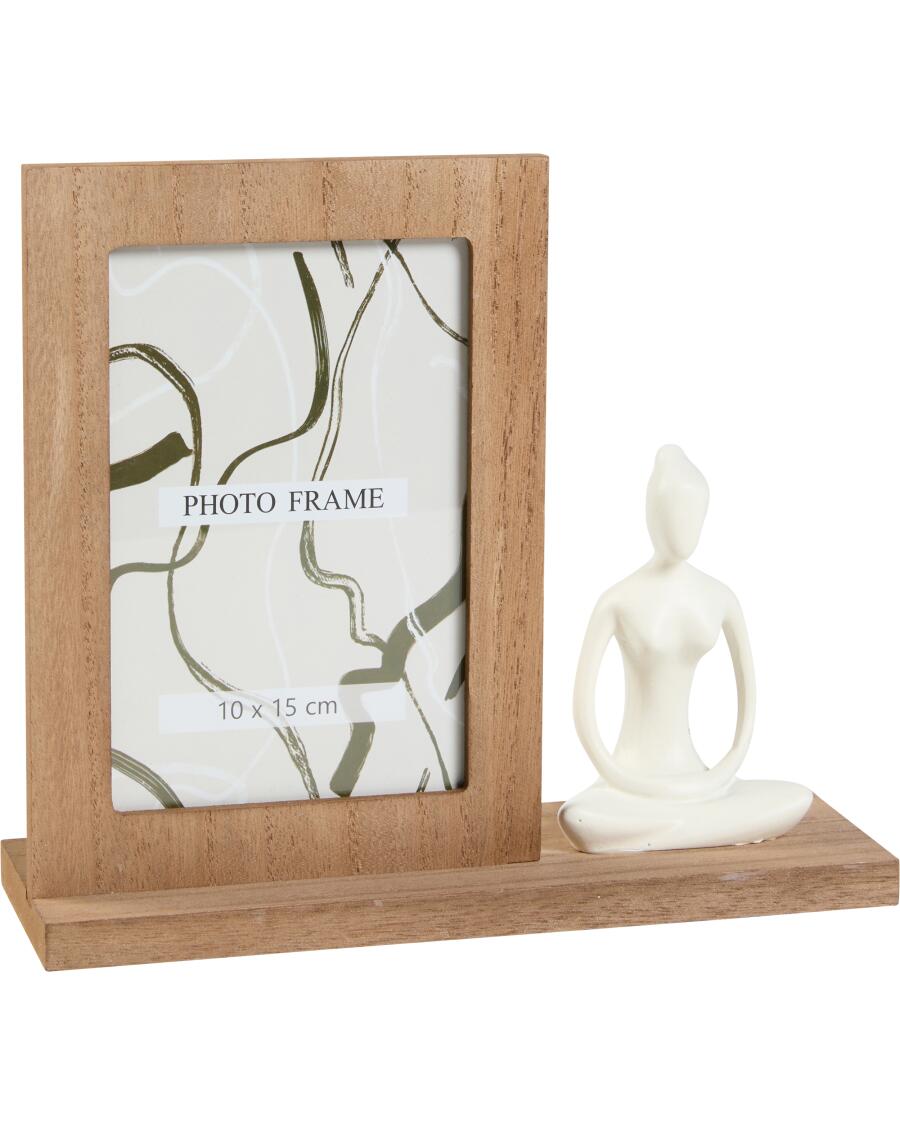 Bilderrahmen mit Figur naturfarben