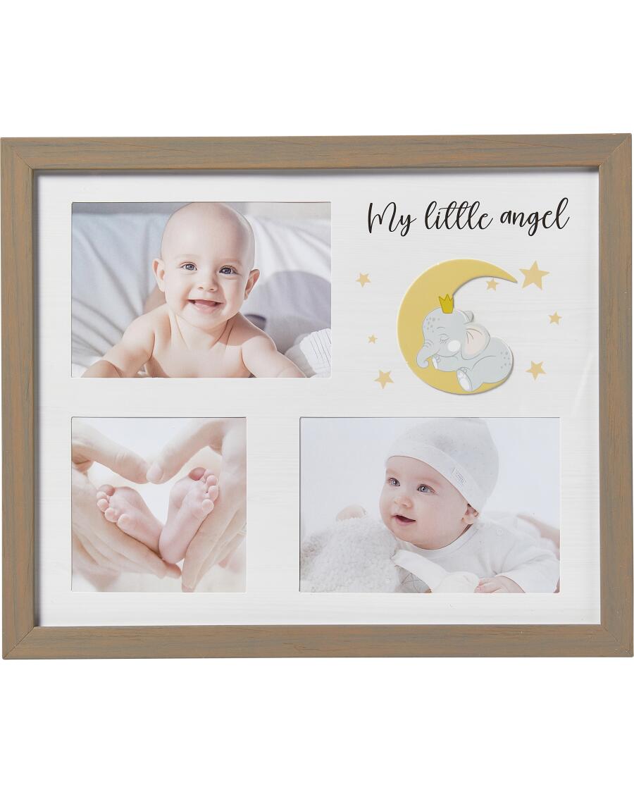 Bilderrahmen für Babyfotos braun