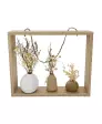 Hangframe met vazen en gedroogde bloemen