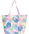 Strandtasche mit floralem Muster bunt
