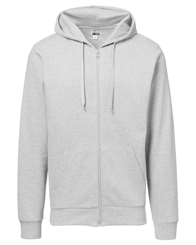Veste sweat zippée basique homme, gris chiné (KiK Sweatjacke Basic (grau melange)) — KiK, produit allemand authentique au Maroc