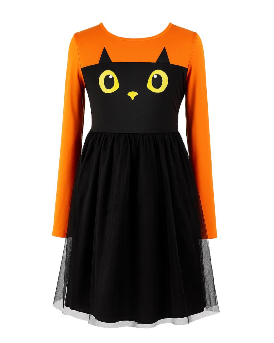 Kinderkostuum Halloween zwart/oranje