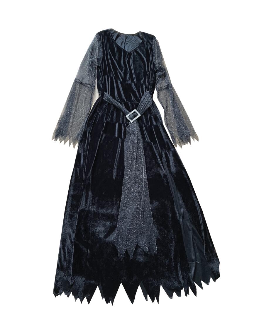 Erwachsenenkostüm Kleid Halloween schwarz