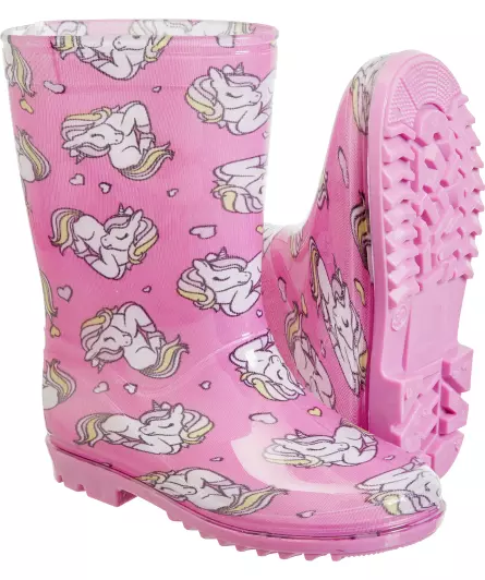 Roze regenlaarzen