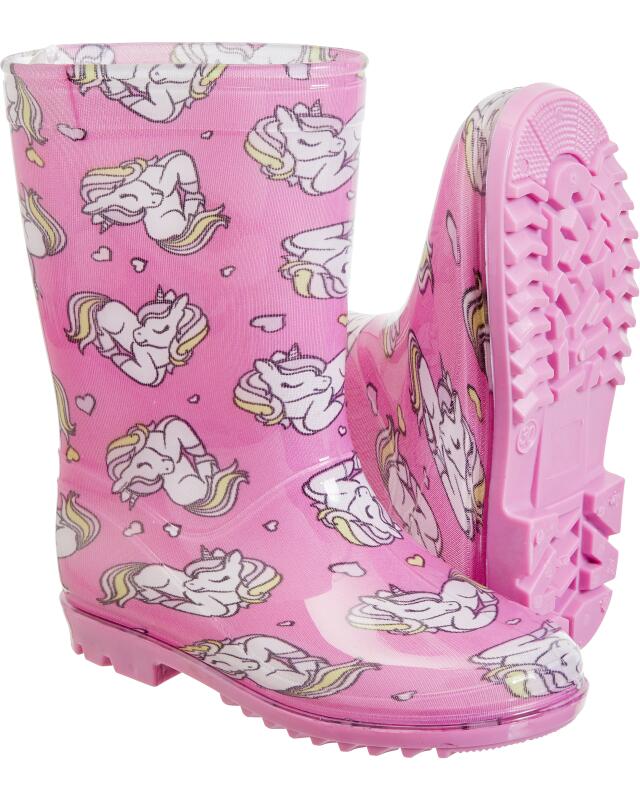 Bottes de pluie fille, rose imprimé — KiK, produit allemand authentique au Maroc