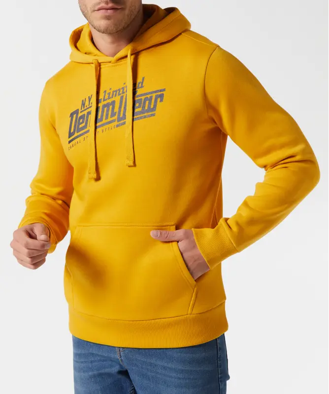 Sweatshirt mit Kängurutasche, Identic, gold Günstig bei KiK