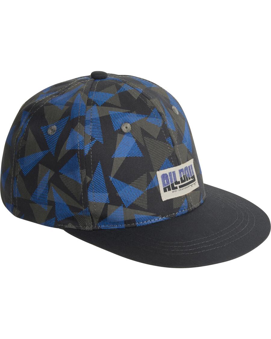 Kappe mit Aufnäher blau