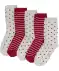 Socken grau/rot