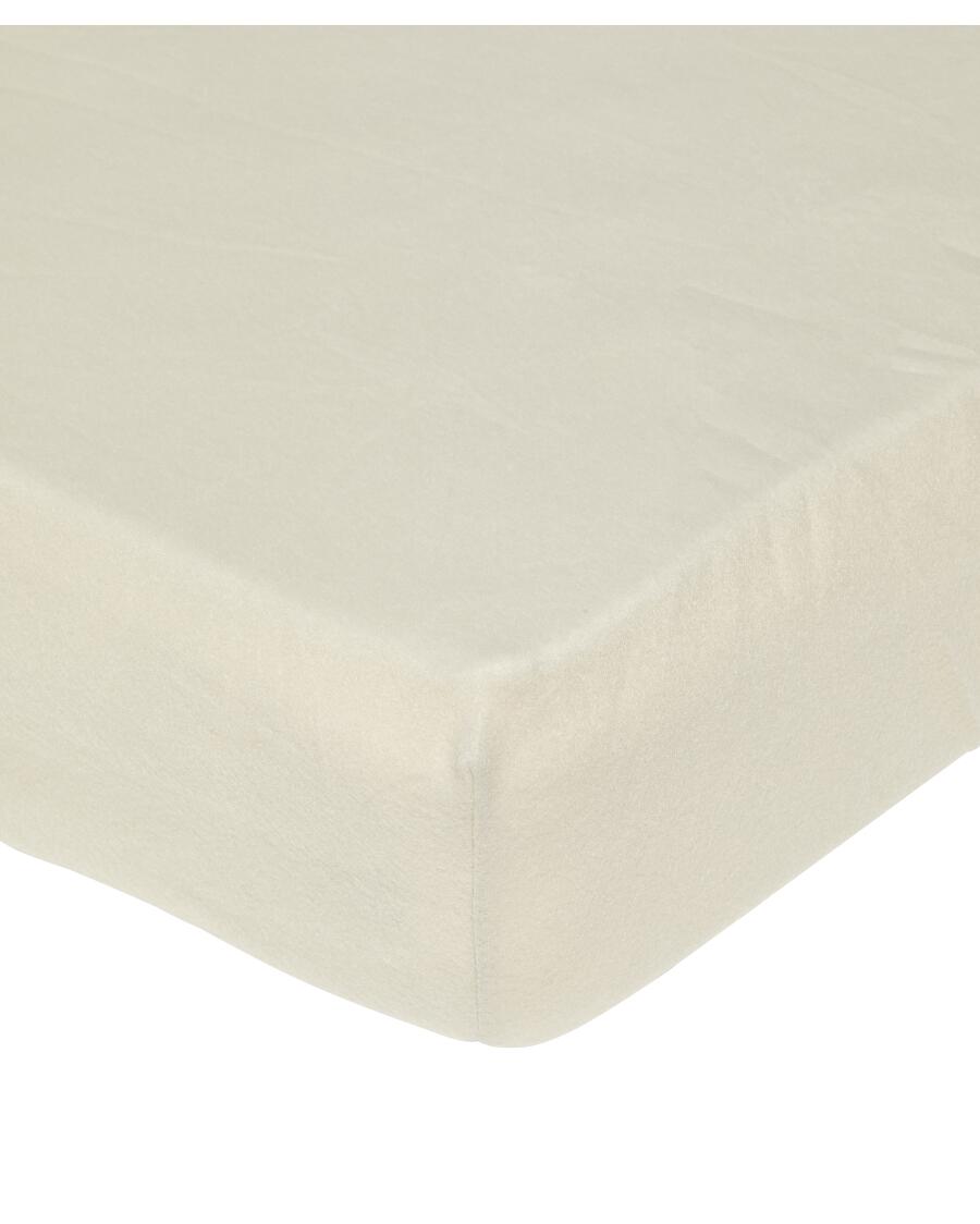Fleece-Spannbettlaken hellgrau
